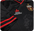 Red and black sleeve detail